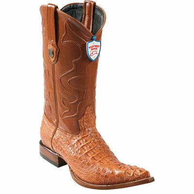 Men's Wild West Caiman Hornback Skin 3X Toe Boots 29502 1 2950203-060  - from alligatorwarehouse.com
