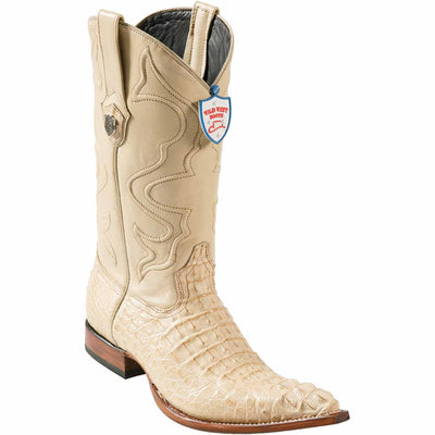 Men's Wild West Caiman Hornback Skin 3X Toe Boots 29502 4 2950203-060  - from alligatorwarehouse.com
