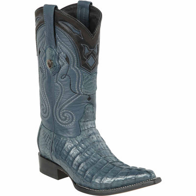 Men's Wild West Caiman Tail Skin 3X Toe Boots 29501-B 5 2950107-060  - from alligatorwarehouse.com