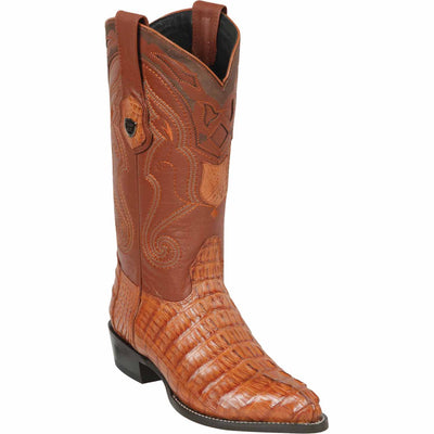 Men's Wild West Caiman Tail Skin J Toe Boots 29901-A 2 2990102-060  - from alligatorwarehouse.com