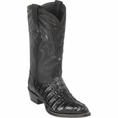 Men's Wild West Caiman Tail Skin J Toe Boots 29901-A 4 2990102-060  - from alligatorwarehouse.com