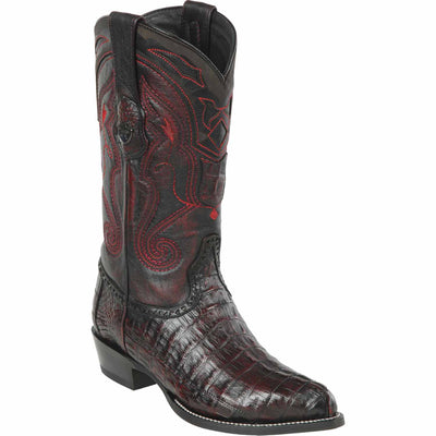 Men's Wild West Caiman Tail Skin J Toe Boots 29901-B 3 2990109-060  - from alligatorwarehouse.com