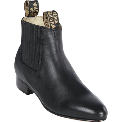 Men's Wild West Deer Skin Round Toe Charro Short Boots 261251 2 26125104-060  - from alligatorwarehouse.com