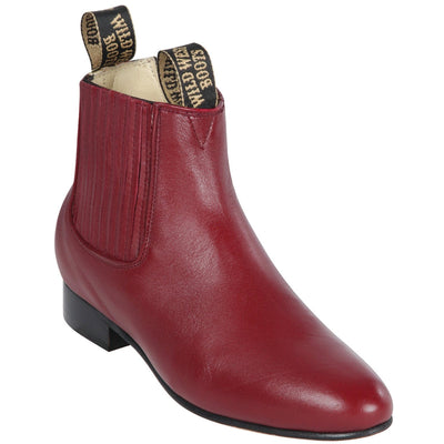 Men's Wild West Deer Skin Round Toe Charro Short Boots 261251 3 26125104-060  - from alligatorwarehouse.com