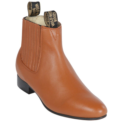 Men's Wild West Deer Skin Round Toe Charro Short Boots 261251 4 26125104-060  - from alligatorwarehouse.com