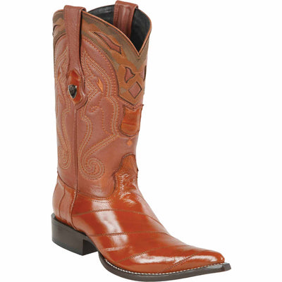 Men's Wild West Eel Skin 3X Toe Boots 29508 1 2950803-060  - from alligatorwarehouse.com