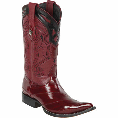 Men's Wild West Eel Skin 3X Toe Boots 29508 3 2950803-060  - from alligatorwarehouse.com