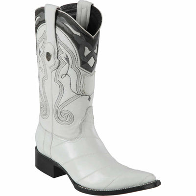 Men's Wild West Eel Skin 3X Toe Boots 29508 5 2950803-060  - from alligatorwarehouse.com