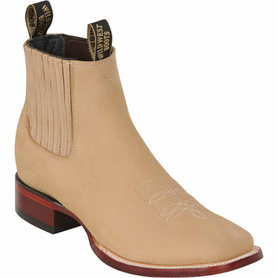 Men's Wild West Genuine Leather Ranch Toe Short Boots 282BM63 4 282BM6304-060  - from alligatorwarehouse.com