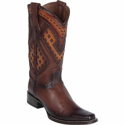 Men's Wild West Genuine Leather Square Toe Boots 27627 2 2762705-060  - from alligatorwarehouse.com