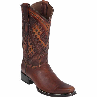 Men's Wild West Genuine Leather Square Toe Boots 27699 2 2769940-060  - from alligatorwarehouse.com