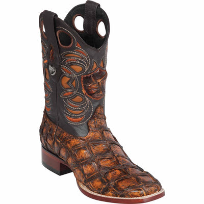 Men's Wild West Monster Fish Ranch Yellow Gold Toe Boots 282410 7 28241002-060  - from alligatorwarehouse.com
