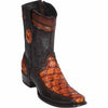 Men's Wild West Yellow Gold Monster Fish with Deer Dubai Toe Short Boots 279BF10-A 2 279BF1001-060  - from alligatorwarehouse.com
