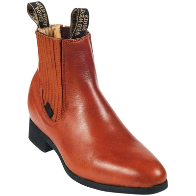 Men's Wild West Napa Leather Round Toe Charro Short Boots 26446 5 2644604-060  - from alligatorwarehouse.com