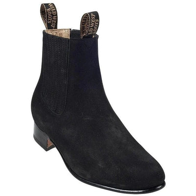 Men's Wild West Nobuk Leather Round Toe Charro Short Boots 26163 2 2616304-060  - from alligatorwarehouse.com