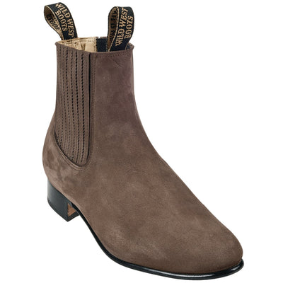 Men's Wild West Nobuk Leather Round Toe Charro Short Boots 26163 5 2616304-060  - from alligatorwarehouse.com