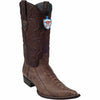 Men's Wild West Ostrich Leg Grasso Skin 3X Toe Boots 295G05 3 295G0503-060  - from alligatorwarehouse.com