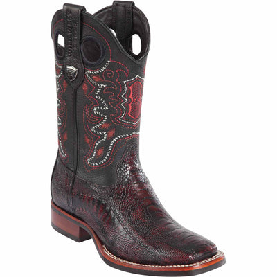 Men's Wild West Ostrich Leg Ranch Toe Boots 282505 3 28250505-060  - from alligatorwarehouse.com