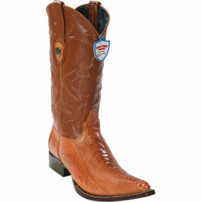 Men's Wild West Ostrich Leg Skin 3X Toe Boots 29505-A 1 2950503-060  - from alligatorwarehouse.com
