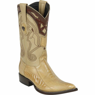 Men's Wild West Ostrich Leg Skin 3X Toe Boots 29505-A 5 2950503-060  - from alligatorwarehouse.com