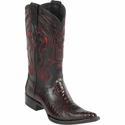 Men's Wild West Ostrich Leg Skin 3X Toe Boots 29505-B 2 2950514-060  - from alligatorwarehouse.com