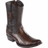Men's Wild West Ostrich Leg Skin Dubai Toe Short Boots 279B05 2 279B0505-060  - from alligatorwarehouse.com