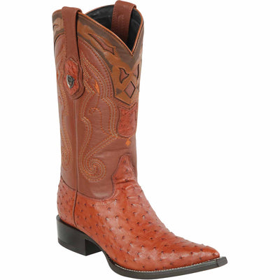 Men's Wild West Yellow Gold Ostrich Skin 3X Toe Boots 29503-A 2 2950302-060  - from alligatorwarehouse.com