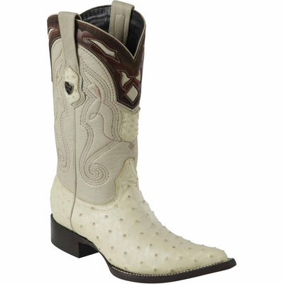 Men's Wild West Yellow Gold Ostrich Skin 3X Toe Boots 29503-A 3 2950302-060  - from alligatorwarehouse.com