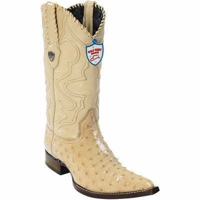 Men's Wild West Ostrich Skin 3X Toe Boots 29503-B 1 2950311-060  - from alligatorwarehouse.com