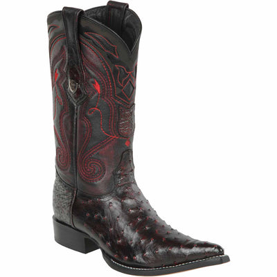 Men's Wild West Ostrich Skin 3X Toe Boots 29503-B 4 2950311-060  - from alligatorwarehouse.com