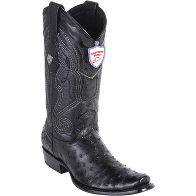 Men's Wild West Ostrich Skin Dubai Toe Boots 27903 1 2790305-060  - from alligatorwarehouse.com