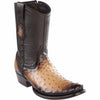 Men's Wild West Ostrich Skin Dubai Toe Short Boots 279B03 2 279B0305-060  - from alligatorwarehouse.com