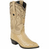 Men's Wild West Ostrich Skin J Toe Boots 29903-B 2 2990309-060  - from alligatorwarehouse.com