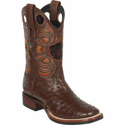Men's Wild West Ostrich Skin Ranch Toe Boots 282503 2 28250305-060  - from alligatorwarehouse.com