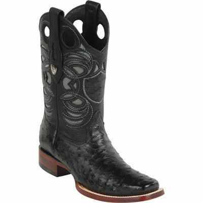 Men's Wild West Ostrich Skin Rodeo Toe Boots 281803 1 28180305-060  - from alligatorwarehouse.com