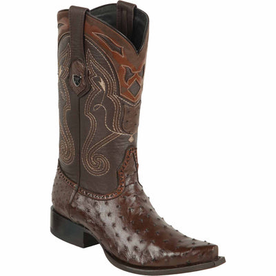 Men's Wild West Ostrich Skin Snip Toe Boots 29403 2 2940306-060  - from alligatorwarehouse.com