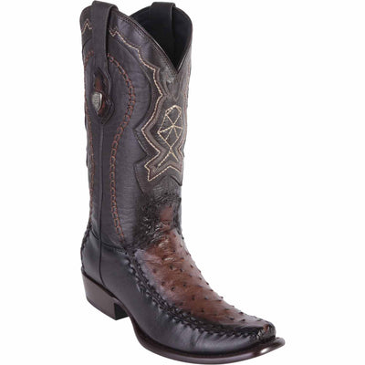 Men's Wild West Ostrich with Deer Dubai Toe Boots 279F03 3 279F0305-060  - from alligatorwarehouse.com