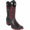 Men's Wild West Ostrich with Deer Skin Ranch Toe Boots 282F03 3 282F0305-060  - from alligatorwarehouse.com