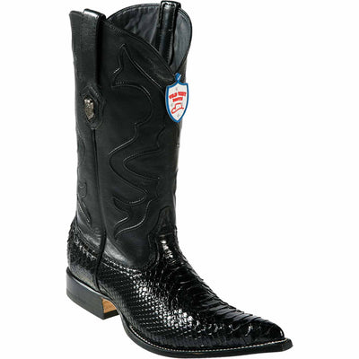 Men's Wild West Python Skin 3X Toe Boots 29557 1 2955705-060  - from alligatorwarehouse.com