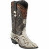 Men's Wild West Python Skin Yellow Gold J Toe Boots 29957 5 2995702-060  - from alligatorwarehouse.com