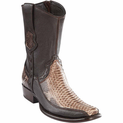 Men's Wild West Python with Deer Dubai Toe Short Boots 279BF57 3 279BF5705-060  - from alligatorwarehouse.com