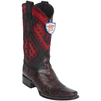 Men's Wild West Smooth Ostrich Square Toe Boots 27697 4 2769705-060  - from alligatorwarehouse.com
