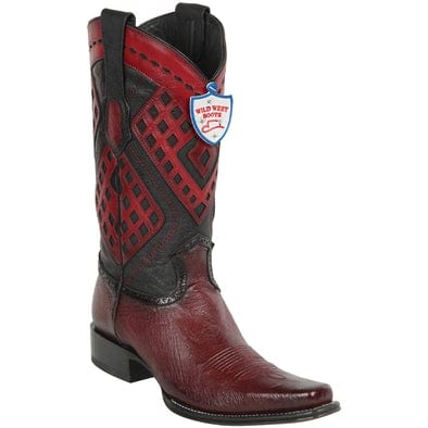 Men's Wild West Smooth Ostrich Square Toe Boots 27697 6 2769705-060  - from alligatorwarehouse.com