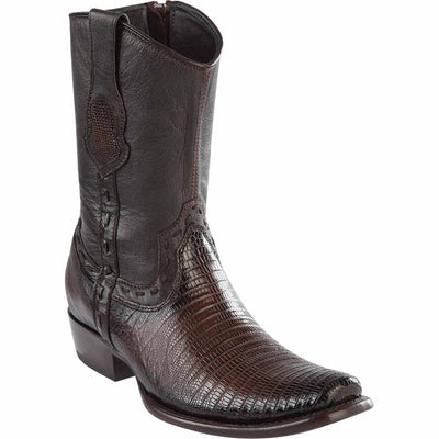 Men's Wild West Teju Lizard Skin Dubai Toe Short Boots 279B07 2 279B0705-060  - from alligatorwarehouse.com