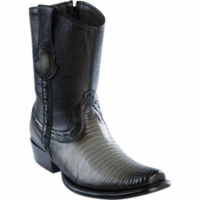 Men's Wild West Teju Lizard Skin Dubai Toe Short Boots 279B07 5 279B0705-060  - from alligatorwarehouse.com