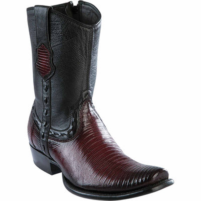 Men's Wild West Teju Lizard Skin Dubai Toe Short Boots 279B07 6 279B0705-060  - from alligatorwarehouse.com