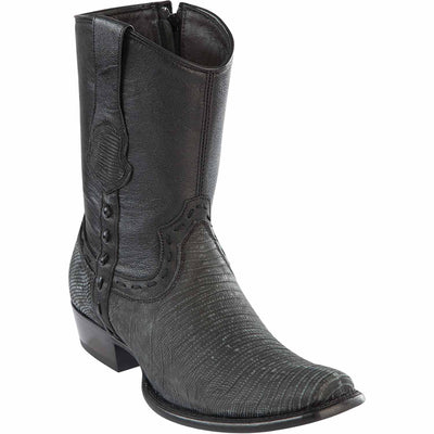 Men's Wild West Teju Lizard Skin Dubai Toe Short Boots 279B07 7 279B0705-060  - from alligatorwarehouse.com
