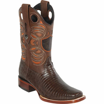 Men's Wild West Teju Lizard Skin Rodeo Toe Boots 281807 2 28180705-060  - from alligatorwarehouse.com