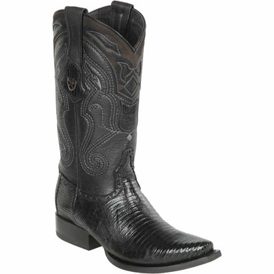 Men's Wild West Teju Lizard Skin Snip Toe Boots 29407 1 2940705-060  - from alligatorwarehouse.com