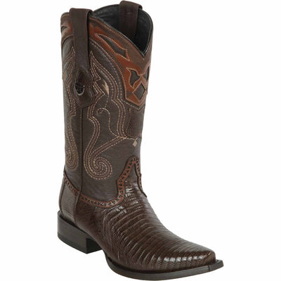 Men's Wild West Teju Lizard Skin Snip Toe Boots 29407 2 2940705-060  - from alligatorwarehouse.com
